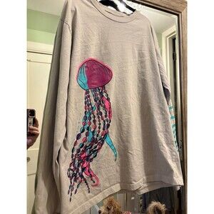 Sand cloud women’s size medium gray octopus jellyfish long sleeve t shirt
